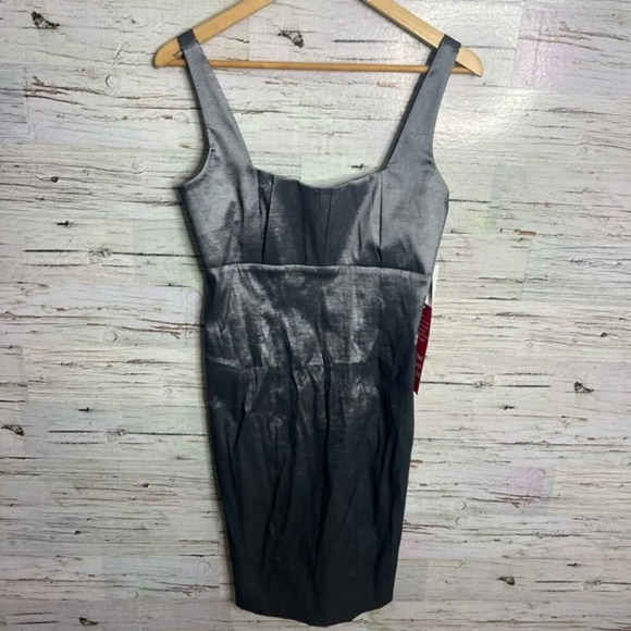 Calvin Klein gray silver bodycon sheath dress size 8 NWT - Picture 1 of 7